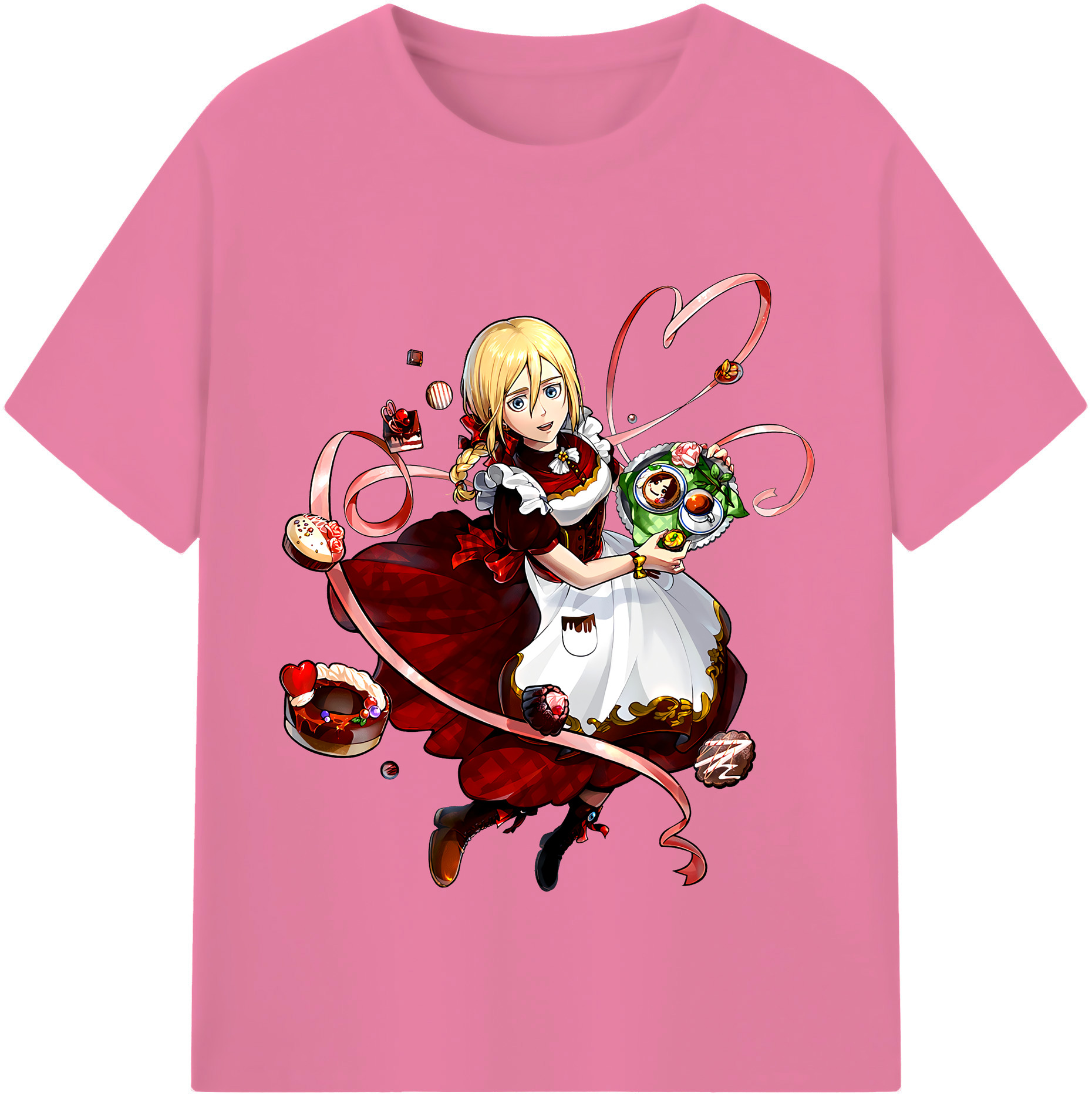 （画像用） 進撃の巨人 クリスタ·レンズ Attack on Titan Christa Lenz 綿100％半袖Tシャツ（フロントプリント）